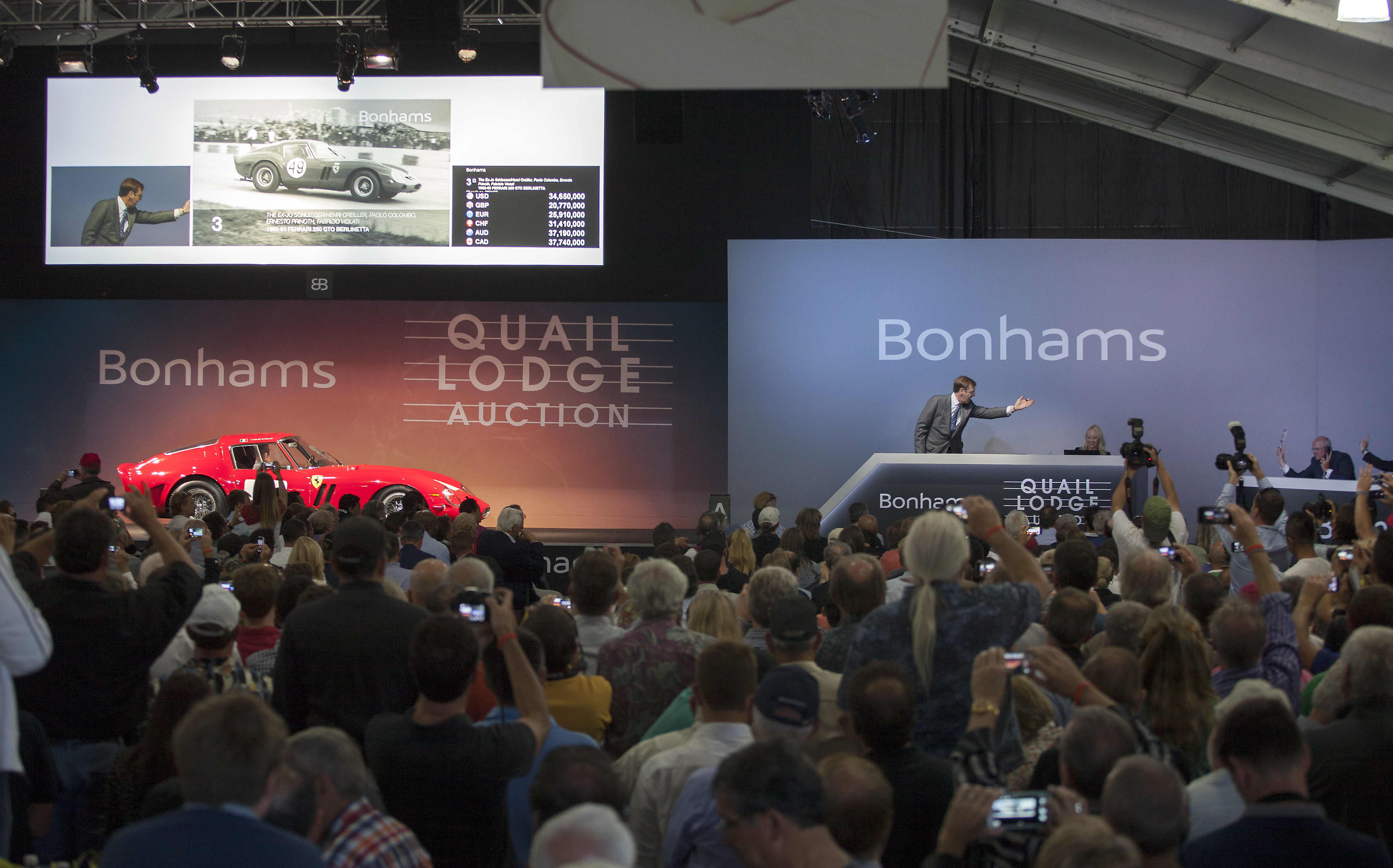 BONHAMS WINS PRESTIGIOUS AWARD FOR RECORD BREAKING $38,115,000 1962 FERRARI 250 GTO SALE  cover