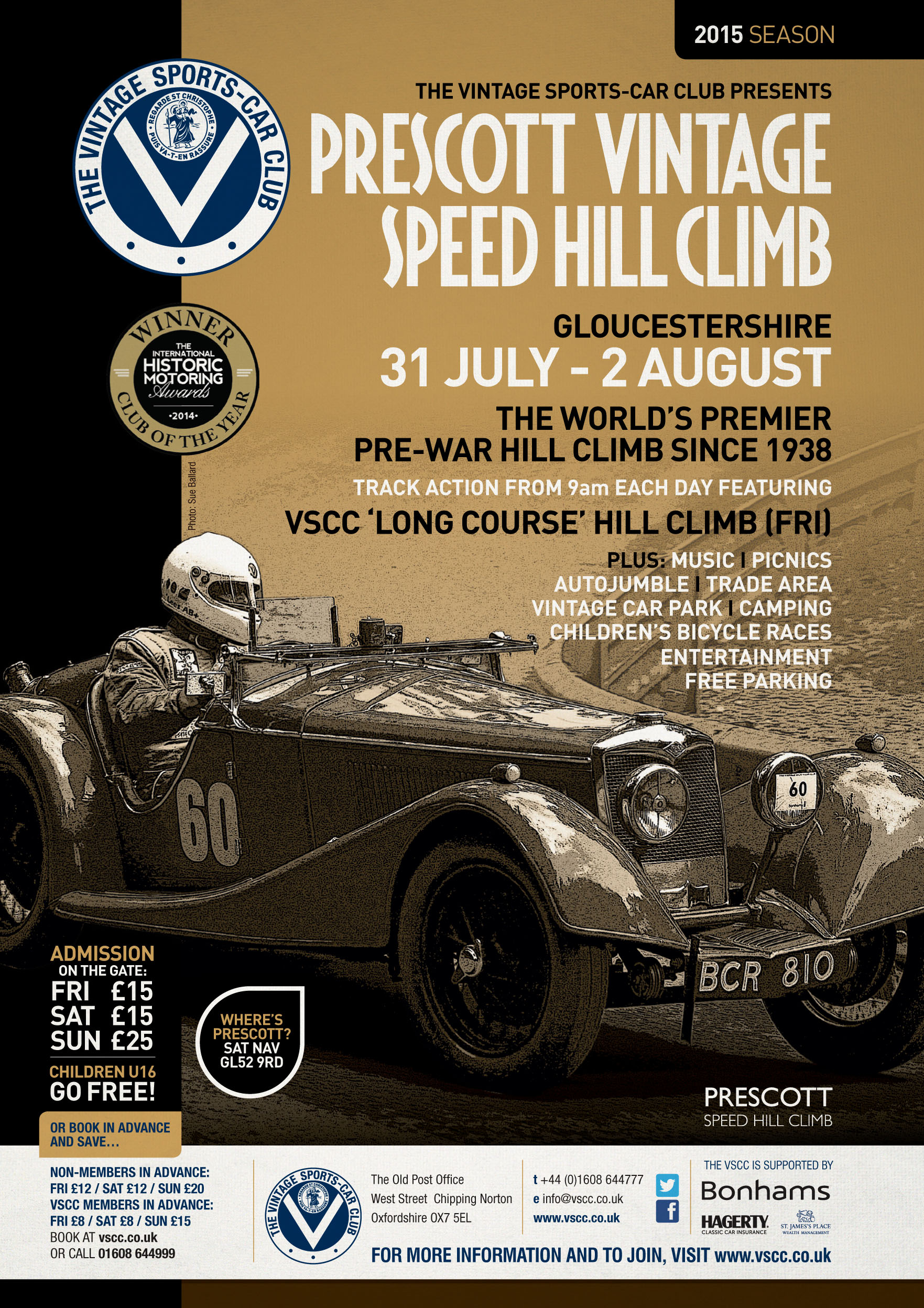 VSCC Prescott Vintage Speed Hill Climb 2015 – Advance Tickets Sales Now Closed cover