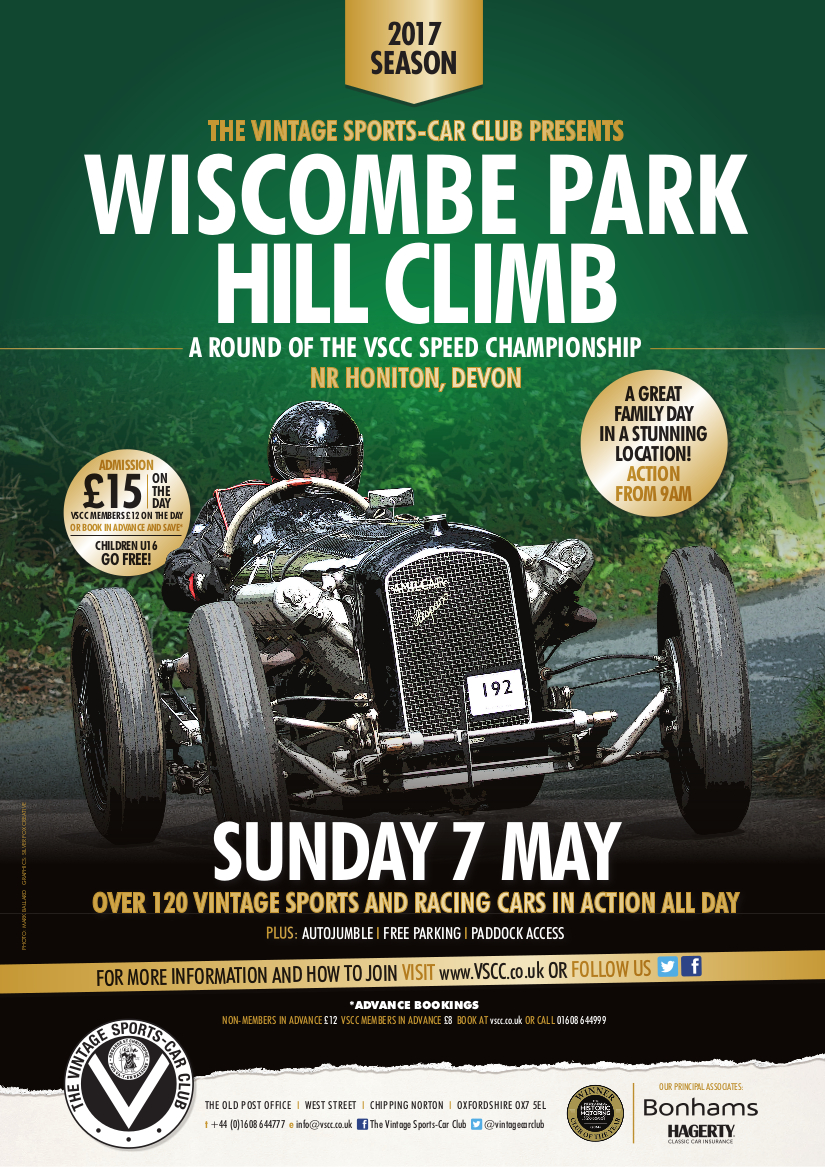 VSCC Wiscombe Park Hill Climb - Late Entries Available cover
