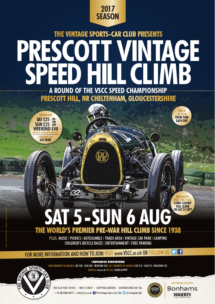 VSCC Prescott Vintage Speed Hill Climb - Advance Spectator Ticket Sales Close Soon! cover
