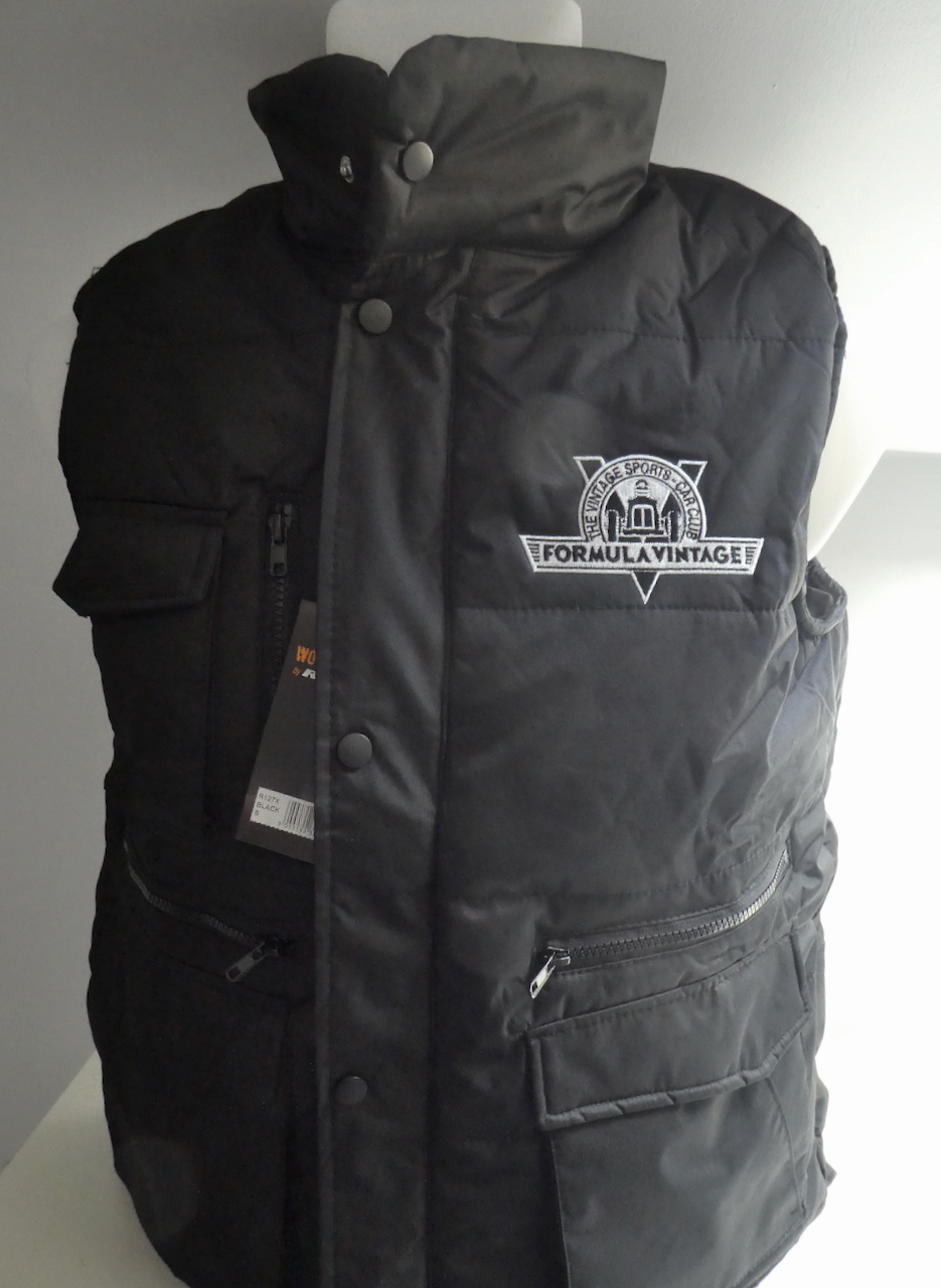 Bodywarmer Black with Formula Vintage Logo - DISCONTINUED RANGE cover