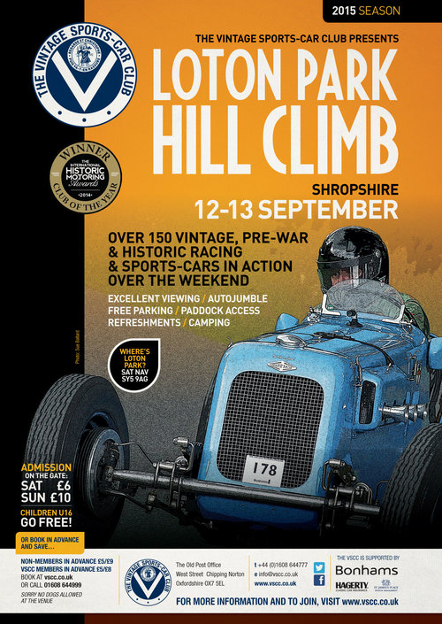 VSCC Loton Park Hill Climb 2015 FLYER